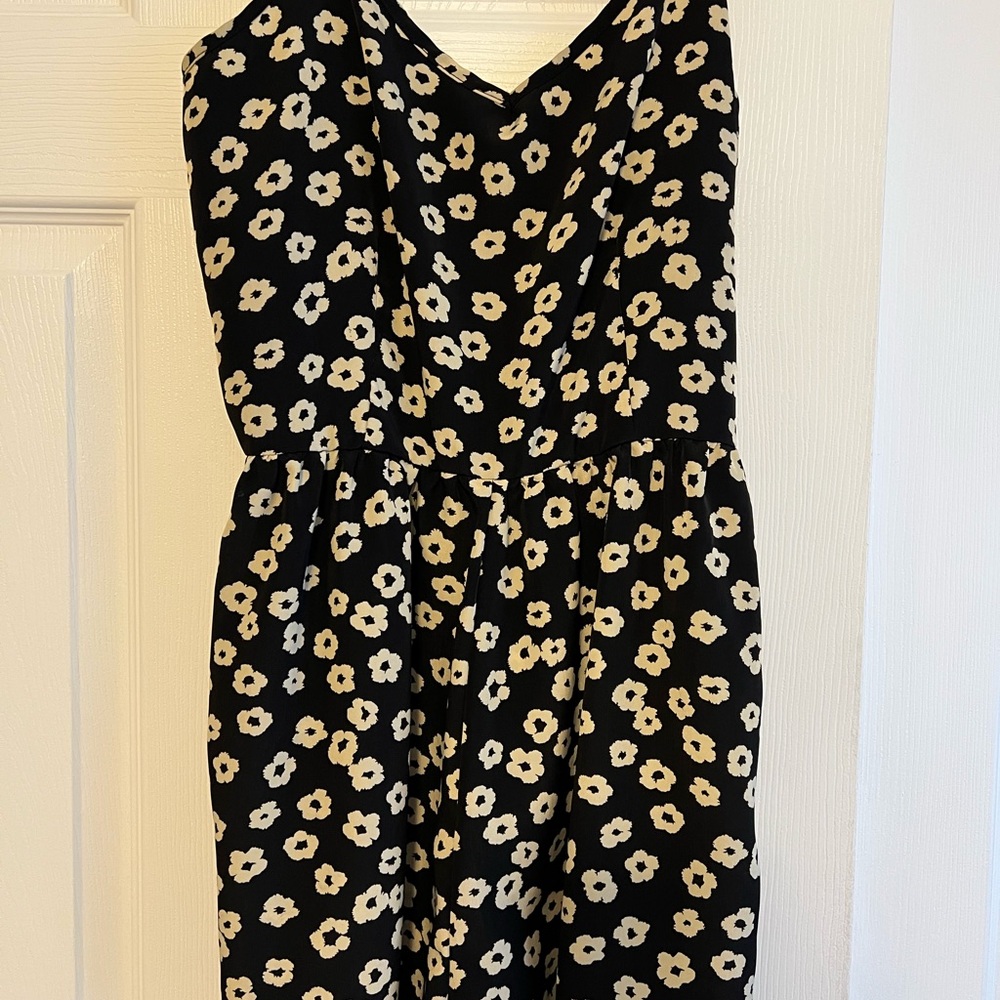 Floral Black and Cream Romper